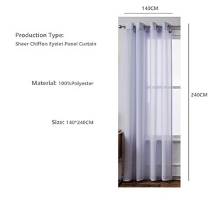 Tende Trasparenti All'Ingrosso Facili da Installare con Occhielli Colore <span class=keywords><strong>Lilla</strong></span> per Arredamento Casa - Product Image 2