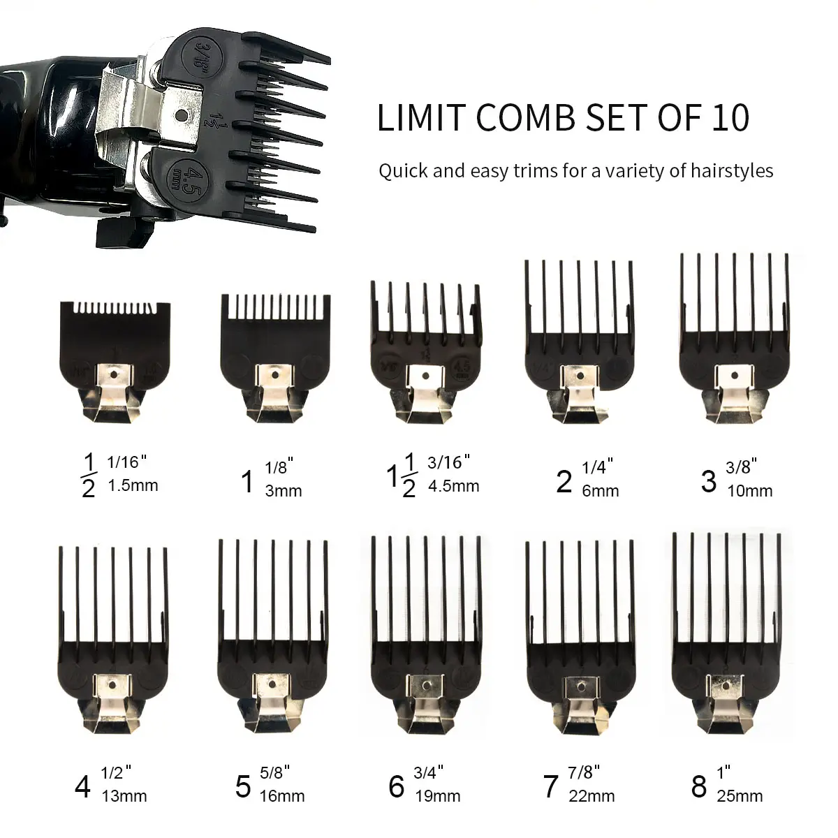 Haars ch neider Führungs kamm Limit Kamm Zubehör Short cut Selbst haarschnitt Kit elektrische Haars ch neider Ersatzteile Haars tyling Limit Kamm