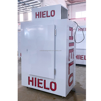 COLDSTAR ICE-420 Glacière extérieure à porte unique pour glace en sac, avec ventilateur de refroidissement, contrôle numérique, de -15 à -5°C, réfrigérant R404a