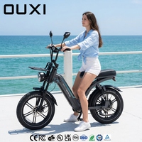 Vélo électrique à gros pneus OUXI, directement de l'usine, entrepôt UE, prêt à être expédié, batterie lithium 48V, pour hommes et femmes, vélo électrique à gros pneus Q8
