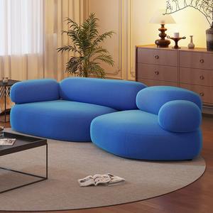 Moderno creativo modulo per il tempo libero alla moda Set di divani per giovani piccoli appartamenti semplice soggiorno mobili ciottoli - Product Image 3