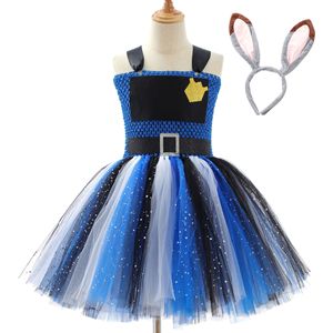 <span class=keywords><strong>Disfraz</strong></span> de Judy de Zootopia para Niñas, Falda Tutú de Conejita Policía, Vestido con Falda Abultada + Sombrero, Disfraces de Halloween - Product Image 3
