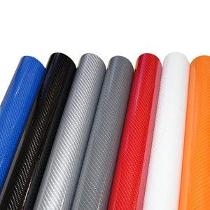 Pellicola Adesiva in Fibra di Carbonio 6D Lucida, <span class=keywords><strong>Adesivo</strong></span> per Moto e Auto, Grigio Argento <span class=keywords><strong>Rosso</strong></span> Nero - Product Image 1