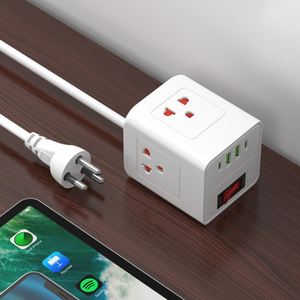 ปลั๊กพ่วง TIS Cube พร้อมที่ชาร์จ USB <span class=keywords><strong>3</strong></span> ช่อง สายพ่วงพร้อมช่องเสียบ <span class=keywords><strong>2</strong></span> ช่อง USB ปลั๊กพ่วงไฟฟ้าสำหรับเดินทาง - Product Image 1