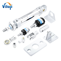 Mini cylindre pneumatique série DN/DSNU 32 acier inoxydable ISO6432 actionneur linéaire pneumatique standard sans tige pièces pneumatiques