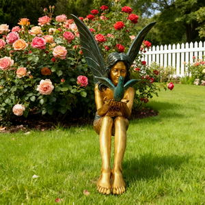 Statues de grenouilles sautantes en bronze grandeur nature, garçon et fille, dans le jardin, sculptures d'animaux, enfants jouant, pour Noël - Product Image 6