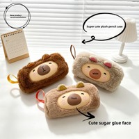 Trousse à crayons en peluche Capybara, pochette à stylos en peluche douce Capybara, trousse à crayons mignonne Capibara pour étudiants, cadeaux
