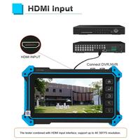 Testeur de câble IP pour caméra de vidéosurveillance 4K H.265 8MP DC 12V 24V avec sortie RJ45 TDR, outil d'installation d'écran réseau analogique hybride