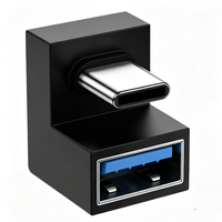 Adaptateur USB-C vers USB 3.1 en forme de U, 10 Gbit/s, Type C mâle vers USB 3.1 femelle, grand angle 180° °   Connecteur d'angle