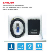 Interfaz USB Duo DMX de 1024 Canales, Consola de Iluminación por Software, Adaptador de Señal USB a DMX para PC, Controlador USB DMX