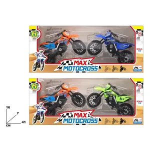 Motocicleta de juguete Max Motocross a escala 1:12, juego de motocicletas de metal fundido a presión para niños mayores de 3 años - Product Image 1