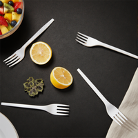 Greenday Eco-vriendelijke 6,5 inch CPLA vliegtuigcatering party picknick bestek vork op maat gemaakte kleur wegwerpvork voor salade fruit