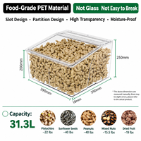 Conteneur alimentaire en plastique pour fruits secs, dattes, céréales, biscuits, épices, pistaches, bonbons, aliments en vrac, pour l'affichage en magasin et en supermarché