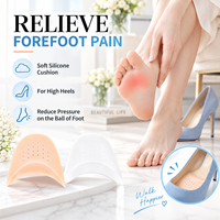 Protections d'orteils en silicone réutilisables, coussinets souples en gel pour l'avant-pied, pour danseurs, pointes et talons hauts