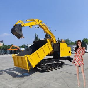 Mini Dump Truck 500kg 800kg 1 ton Dump <b>Trailer</b> Crawler Dump Mini Rubber Track - Product Image 6