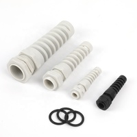Presse-étoupe en spirale en nylon étanche IP68, anti-torsion, anti-frottement, noir et blanc, anti-poussière, industriel, 3.5-18mm