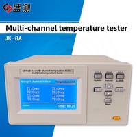 Système d'acquisition de données de testeur de température multipoint à 8 canaux JK-8A avec écran LCD, interface USB, OEM/ODM, en plastique, indice de protection IP43