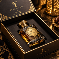Bakhoor de style moyen-oriental islamique 30ml 50ml 100ml, flacon de parfum de luxe de style arabe avec bouchons décoratifs dorés