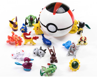 Jouets en capsule de 7 cm, balle en plastique Pikachu avec Pikachu, Psyduck, Eevee, balle Pokémon avec figurine d'anime à l'intérieur