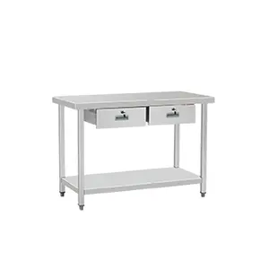 Inox Workbench With Drawer Cabinet