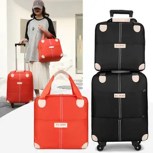 थोक ट्रैवलिंग बैग ट्रॉली सामान मामला सूटकेस ट्रैवल सामान सेट 2 पीसी बाहर के लिए हैंडबैग