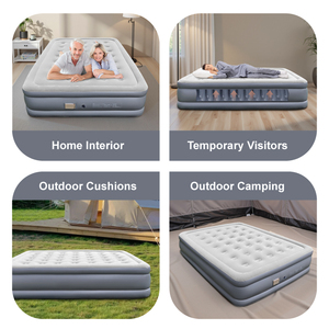 Giường hơi tự bơm tích hợp bơm, có thể gấp gọn, làm từ chất liệu PVC phủ nhung, được sản xuất theo yêu cầu tại nhà máy - Product Image 5