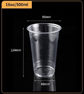 Copo Transparente para Bebidas Frias com Tampa, Personalizado com Logo, Vendas Quentes, 95 mm, 12 oz, 16 oz, 20 oz, 24 oz, Café, Chá, Chá com Leite - Product Image 4