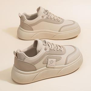 Chaussures décontractées <span class=keywords><strong>pour</strong></span> femmes, style coréen, à bout rond, en cuir synthétique respirant, antidérapantes, à semelle épaisse, <span class=keywords><strong>pour</strong></span> l'été, toutes occasions - Product Image 3