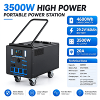 Centrale Électrique Portable OEM 3500W 4600Wh au Lithium Fer Phosphate, Générateur Solaire à Onde Sinusoïdale Pure pour Camping, VR, Maison et Urgences