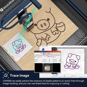 Grabador Láser <span class=keywords><strong>SCULPFUN</strong></span> CAM500 Lightburn, Cámara de Alta Precisión, Lapso de Tiempo, Posicionamiento Preciso, Extracción de Imágenes, Patrones S9 <span class=keywords><strong>S10</strong></span> S30 - Product Image 4