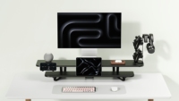 Support d'écran universel, organiseur de bureau ergonomique, étagère de bureau pour écran d'ordinateur, rangement de bureau avec économie d'espace