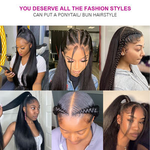 Rechte Rauwe Peruaanse Menselijk Haar Kant Pruiken Voor Zwarte Vrouwen Lagos Haarlijn Pruik Maagdelijk Menselijk Haar Hd Lace Frontale Pruiken - Product Image 5