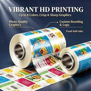 Custom Printed Packaging Film Roll Stock Tubular Film HDPE LDPE Glossy Opaque Food <b>Wrap</b> OEM ODM - Product Image 2