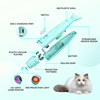 UMIONE Jouet pointeur laser interactif électrique personnalisé pour animaux de compagnie avec 5 modèles USB-C LED rechargeable pour chats