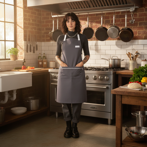 Grembiule da Cucina Oslo Senza Maniche, Alla Moda e Riutilizzabile in Cotone e Poliestere, con Design Personalizzato per Cucinare, Barbecue e Pulizie - Product Image 3