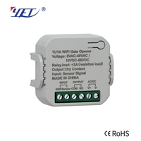 Controlador Inteligente Inalámbrico YET479WTR-DC 433MHz de 1 Canal (Módulo WIFI Tuya) para Automatización de Puertas de Garaje WIFI DC:10V-68V AC:8V-48V