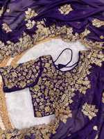 Hermoso Sari de seda con hilo de viscos bordado, trabajo y lentejuelas, ropa de fiesta, función de boda, Sari