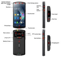 DT50S 4GB+64GB Android 11 PDA Industrial Resistente con Escáner de Código de Barras 2D IP67 para Logística de Almacén