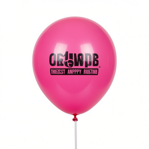 Globo de Látex Rosa Okumpb de 12 Pulgadas con Serigrafía, Decoración para Fiestas de Cumpleaños Infantiles - Product Image 1