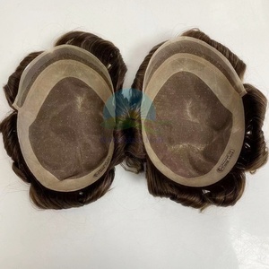 วิกผมคนบราซิลเลียน100%,วิกผมสีน้ำตาลพร้อม20% สี<span class=keywords><strong>เทา</strong></span>ด้านหน้าเป็นสี<span class=keywords><strong>เทา</strong></span>ลูกไม้ด้านหน้า420 # - Product Image 4