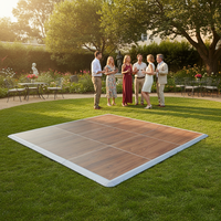 Plancher de danse portable moderne en vinyle imperméable pour événements intérieurs avec bords en aluminium pour centres commerciaux