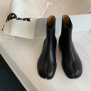 Talon épais bout fendu mi-mollet bottes <span class=keywords><strong>Chelsea</strong></span> bottes femmes. <span class=keywords><strong>chelsea</strong></span> mode bottes courtes chaussures décontractées en plein air - Product Image 3