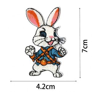 New Embroidery Iron on Cute Lifelike <b>Easter</b> Rabbit Bunny Patch for <b>Bag</b> Clothes Decoration - Product Image 3