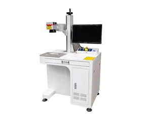 HUAXIA Split Desk Portable 20w 30w 50w Fiber laser marking machine Cheap fiber laser marking machine price