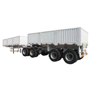 Aolong Trailer Tandem <span class=keywords><strong>Dolly</strong></span> 3 AS 20 Kaki, Container Interlink Truk Trailer Skeleton Super Link Semi Trailer - Product Image 4