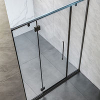 Paroi de douche en verre sans cadre pour salle de bain, panneau de séparation en verre trempé pour baignoire, cabine de douche