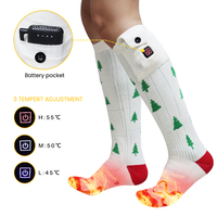 Chaussettes chauffantes légères pour hommes, auto-chauffantes, technologie thermique électrique, chaussettes d'hiver avec logo sur le dessus pour usage corporel