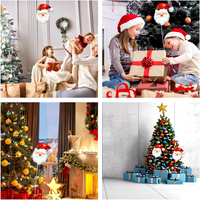 Weihnachts-Folienballon in Weihnachtsmann-Form, Mylar-Weihnachtsfeier-Dekoration für Weihnachten und Feiertage zu Hause, 50 Stück pro Packung