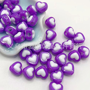Aomiao's Mystery Heart Shape Beads 12mm Big Hole <b>Spacer</b> For DIY Jewelry Making Fresh Sweet Style Scattered Beads - Product Image 4