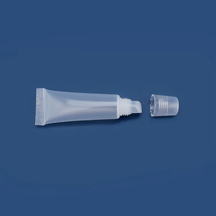10ml पीपी खाली स्पष्ट पुश होंठ चमक निचोड़ ट्यूबों, होंठ बाम Lipgloss कंटेनर, मिनी नरम ट्यूब कॉस्मेटिक पैकेज के लिए